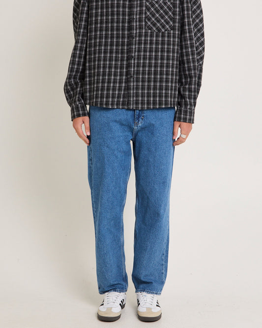 L-Three Straight Denim Jeans Satisfaction Indigo