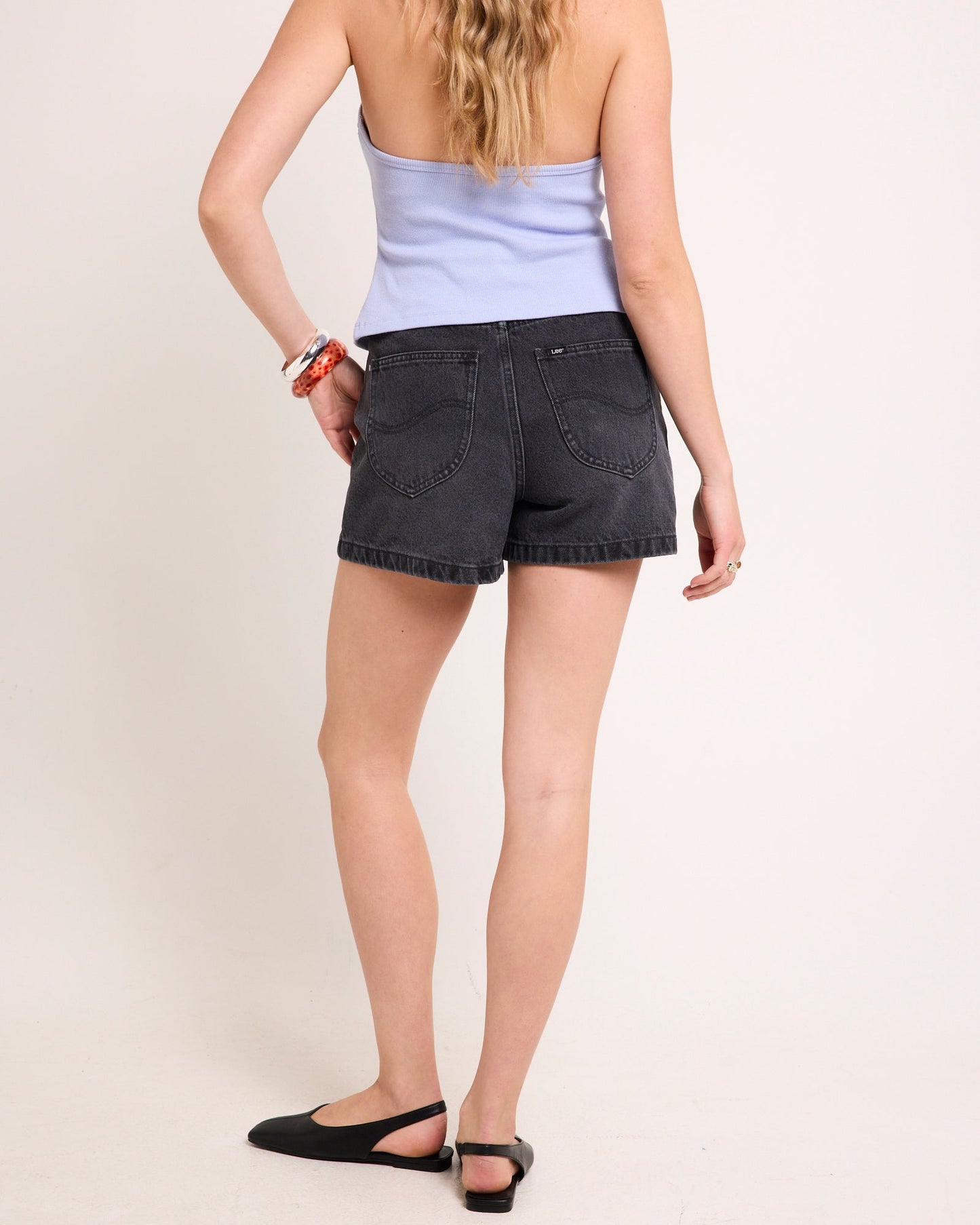 High Relaxed Denim Shorts