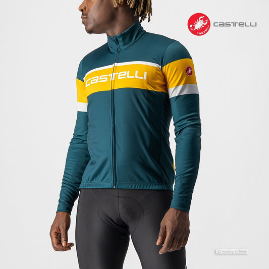PASSISTA Long Sleeve Jersey : DEEP TEAL/GOLDENROD