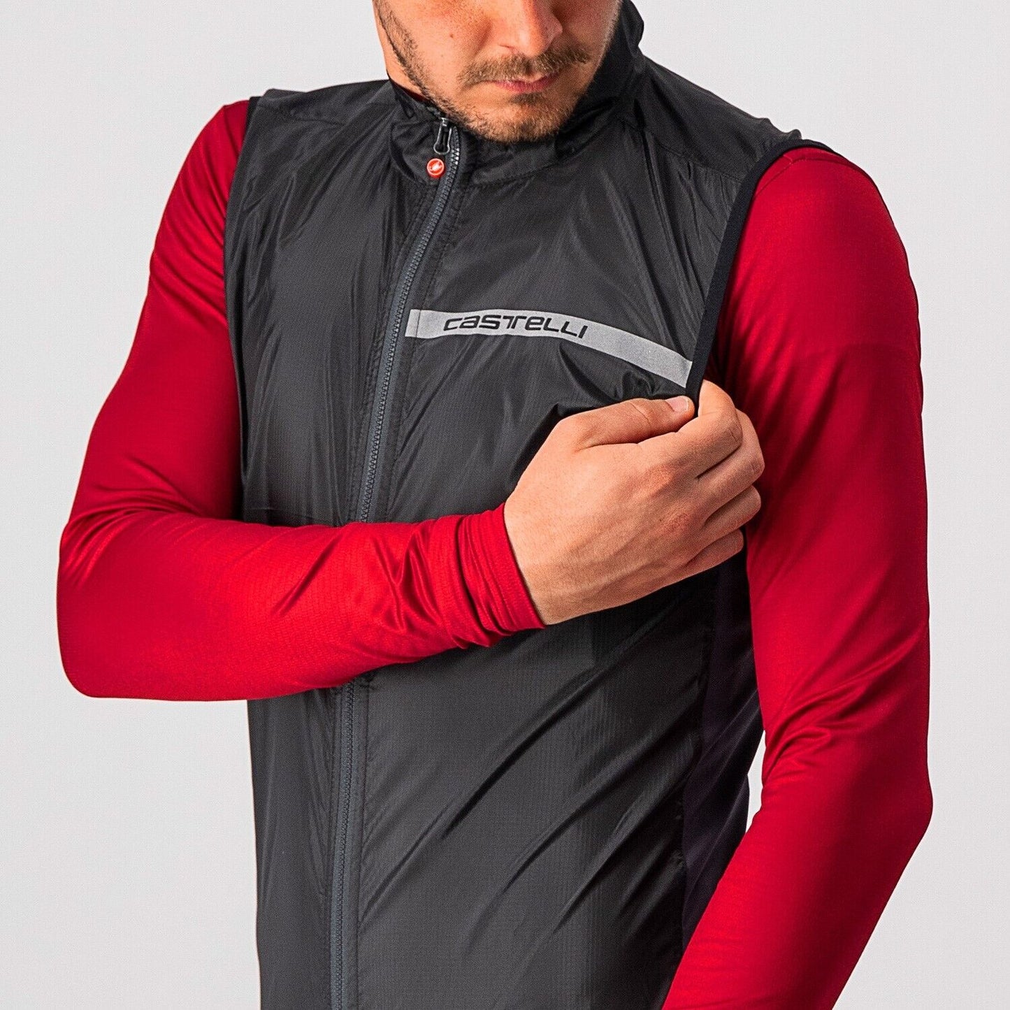 SQUADRA STRETCH Wind Vest : LIGHT BLACK