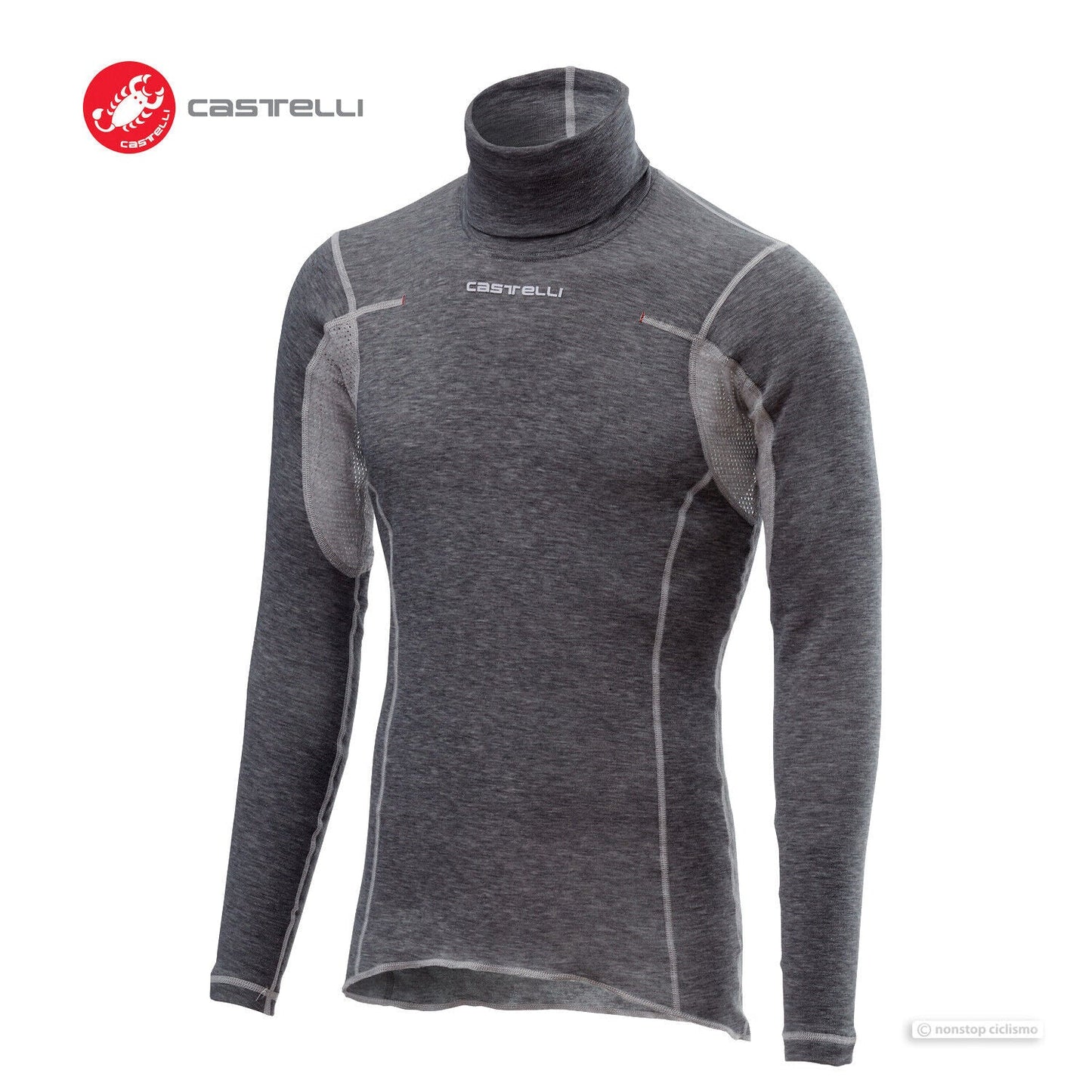 FLANDERS WARM / NECK WARMER Long Sleeve Thermal Cycling Base Layer : GREY