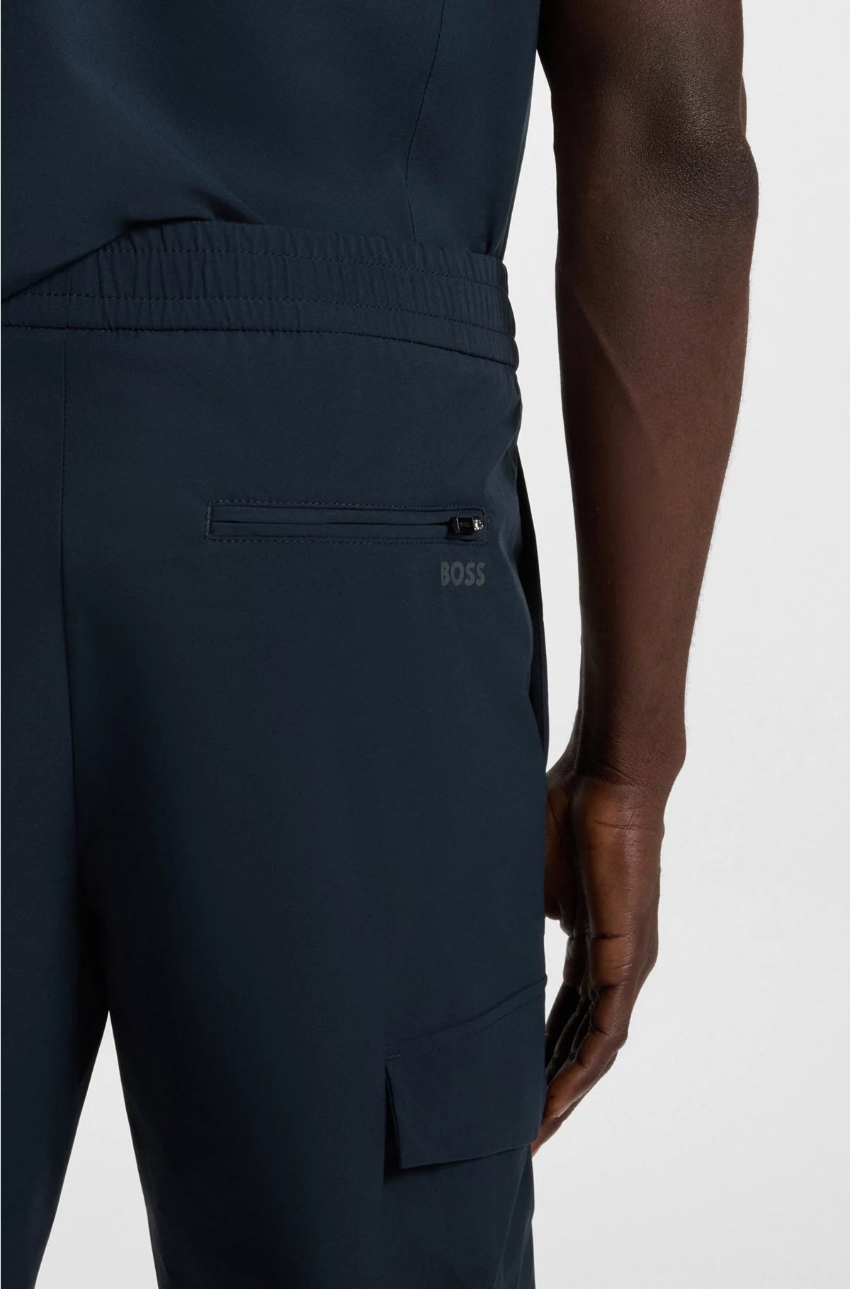 TAPERED-FIT TROUSERS IN EASY-IRON STRETCH POPLIN