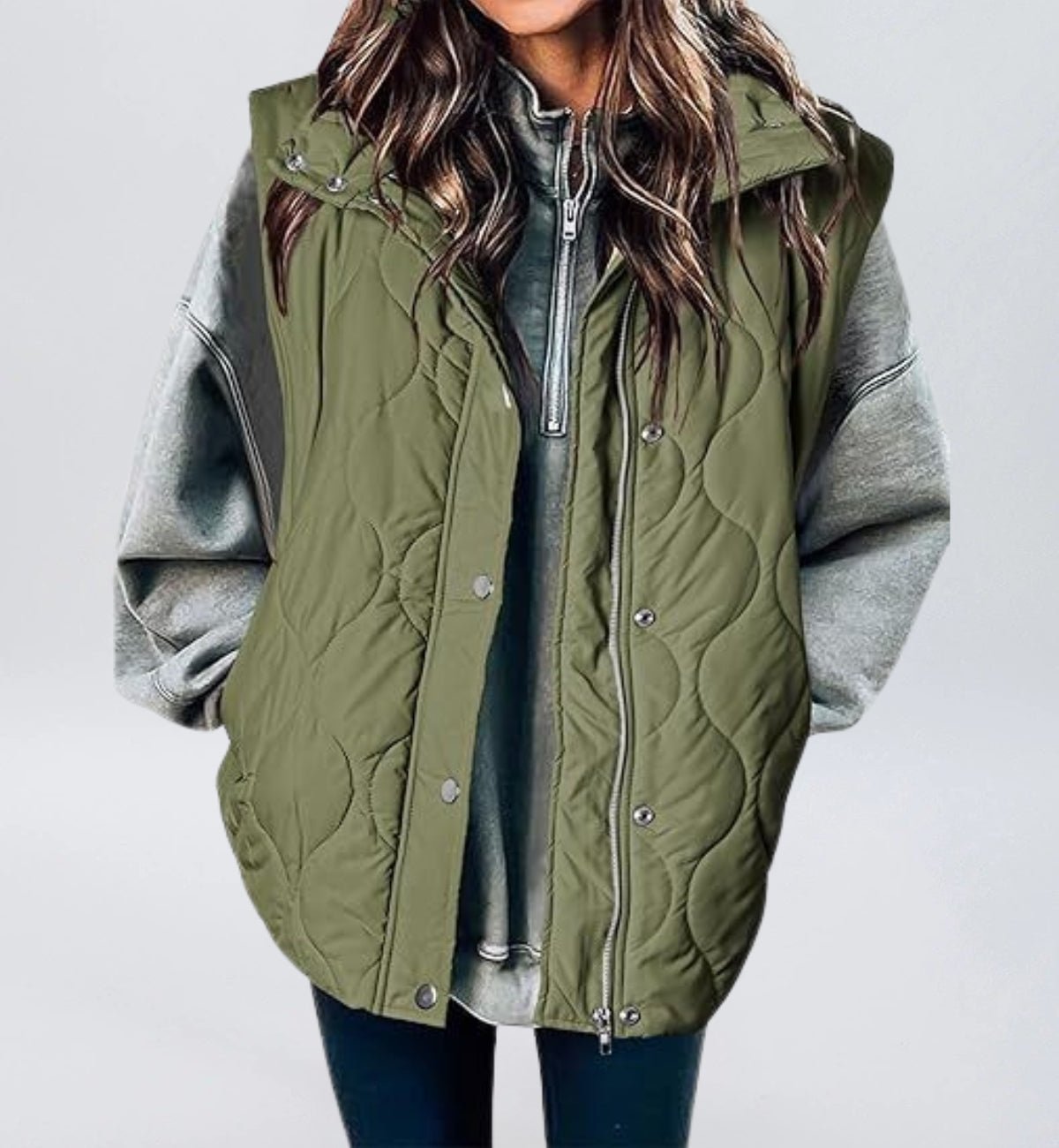 Women Cropped Puffer Vest Stand Collar Sleeveless Lightweight Quilted Vest